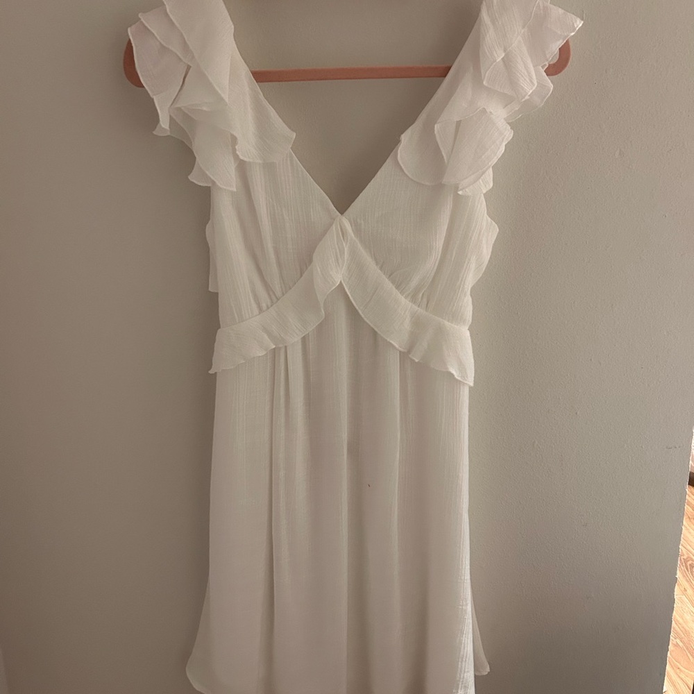 White Dress with Ruffles